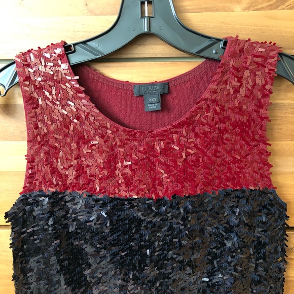 NWOT J. Crew Collection Sequin Colorblock Knit Top - Picture 3 of 4